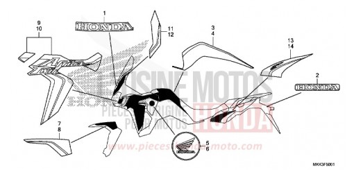 MARQUE/RAYURE (2) CRF1000DJ de 2018